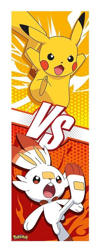 Abysse Pokemon Door Poster - Pikachu and Scorbunny - 53x158 cm