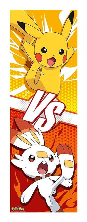 Abysse Pokemon Door Poster - Pikachu and Scorbunny - 53x158 cm