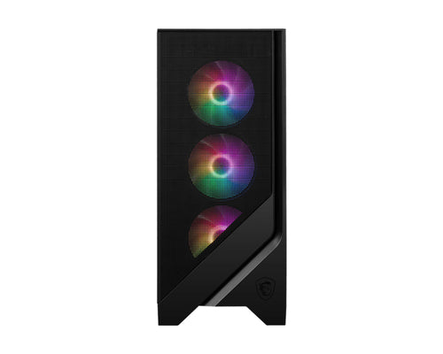 MSI MAG FORGE 120A AIRFLOW – sort PC-kabinet – front med tre blæsere