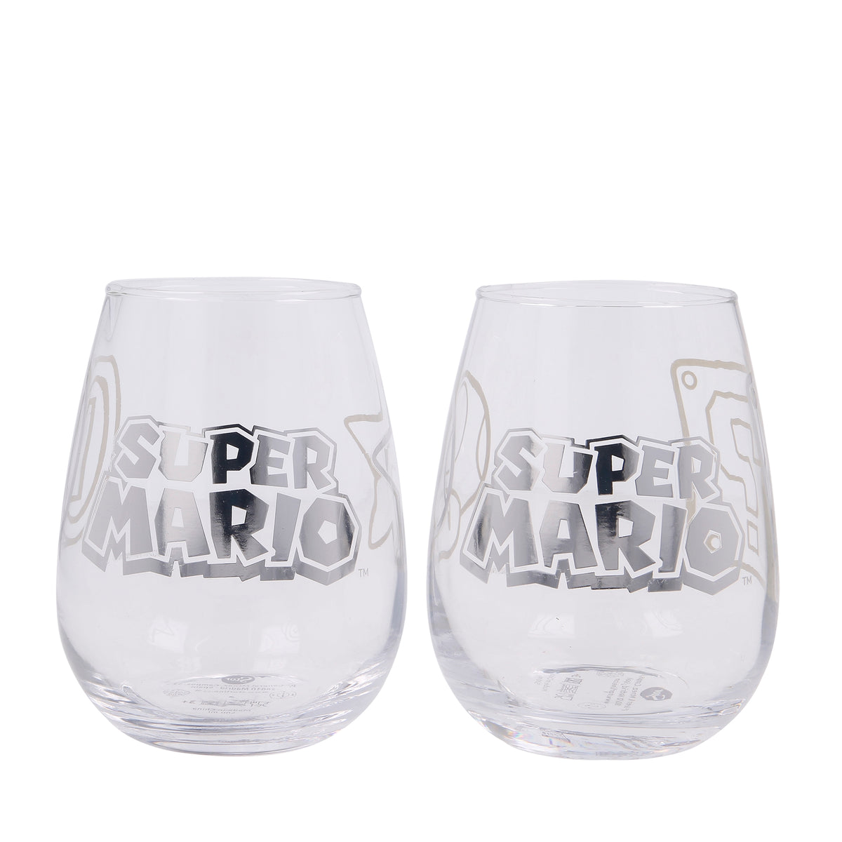 Storline Super Mario - 2 Krystal Glas Sæt