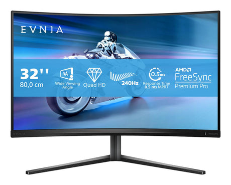 PHILIPS 32M2C5500W/00 32" 2560x1440/16:9/0.5ms/500cd/m²/HDMI DisplayPort USB 3.2 Audio Out