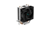 DeepCool AG200-luftkøler med sort blæser og sølvfarvede køleribber