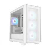 ASUS A21 PLUS mATX Case with 4 Pre-installed ARGB Fans, BTF support - White