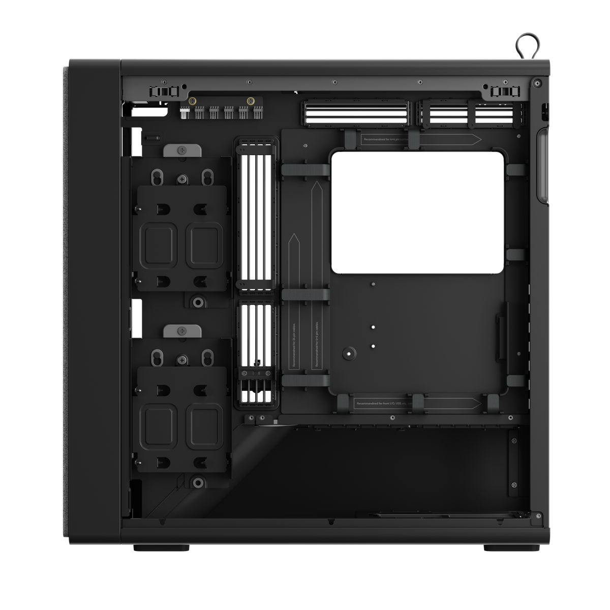 HAVN BF 360 Flow – sort Mid Tower kabinet med præinstallerede high-performance fans