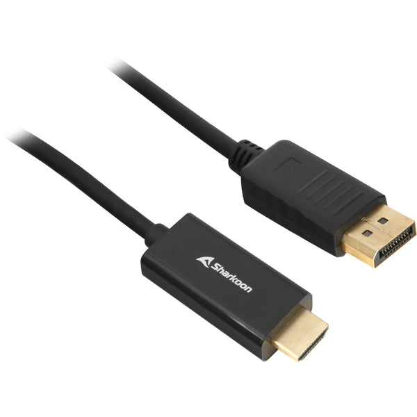 Sharkoon DisplayPort til HDMI 4K adapterkabel – sort, 3 m