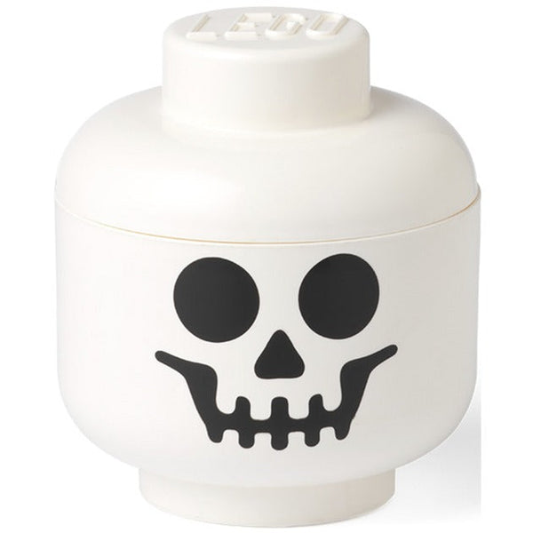 LEGO Storage Head Skeleton mini – hvid og sort