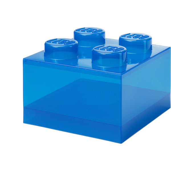 LEGO Storage Brick 4 Glitter – blå og transparent