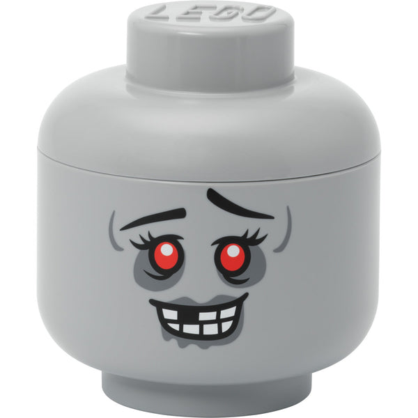 LEGO Storage Head Zombie small – grå