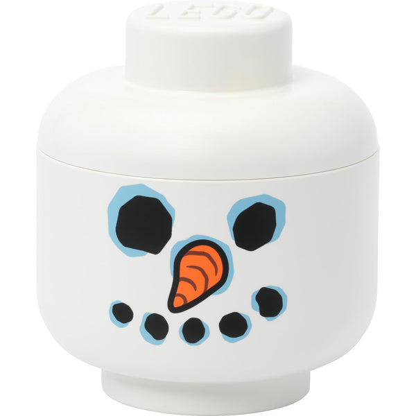 LEGO Storage Head Snowman small – hvid