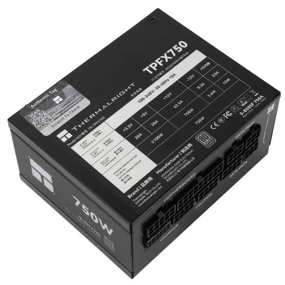 Thermalright TR-TPFX 750, 80+ Platinum modular PSU, SFX, Sort