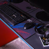 XROCKER CARBON-TEK DESK WITH WIRELESS CHARGING AND NEO FIBER LED