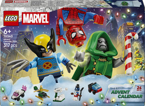 LEGO 76340 Marvel-julekalender – emballagens forside med superhelte