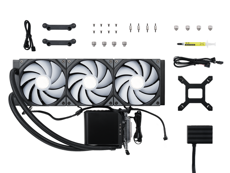 TRYX PANORAMA 360mm AIO Liquid Cooler ARGB Sort