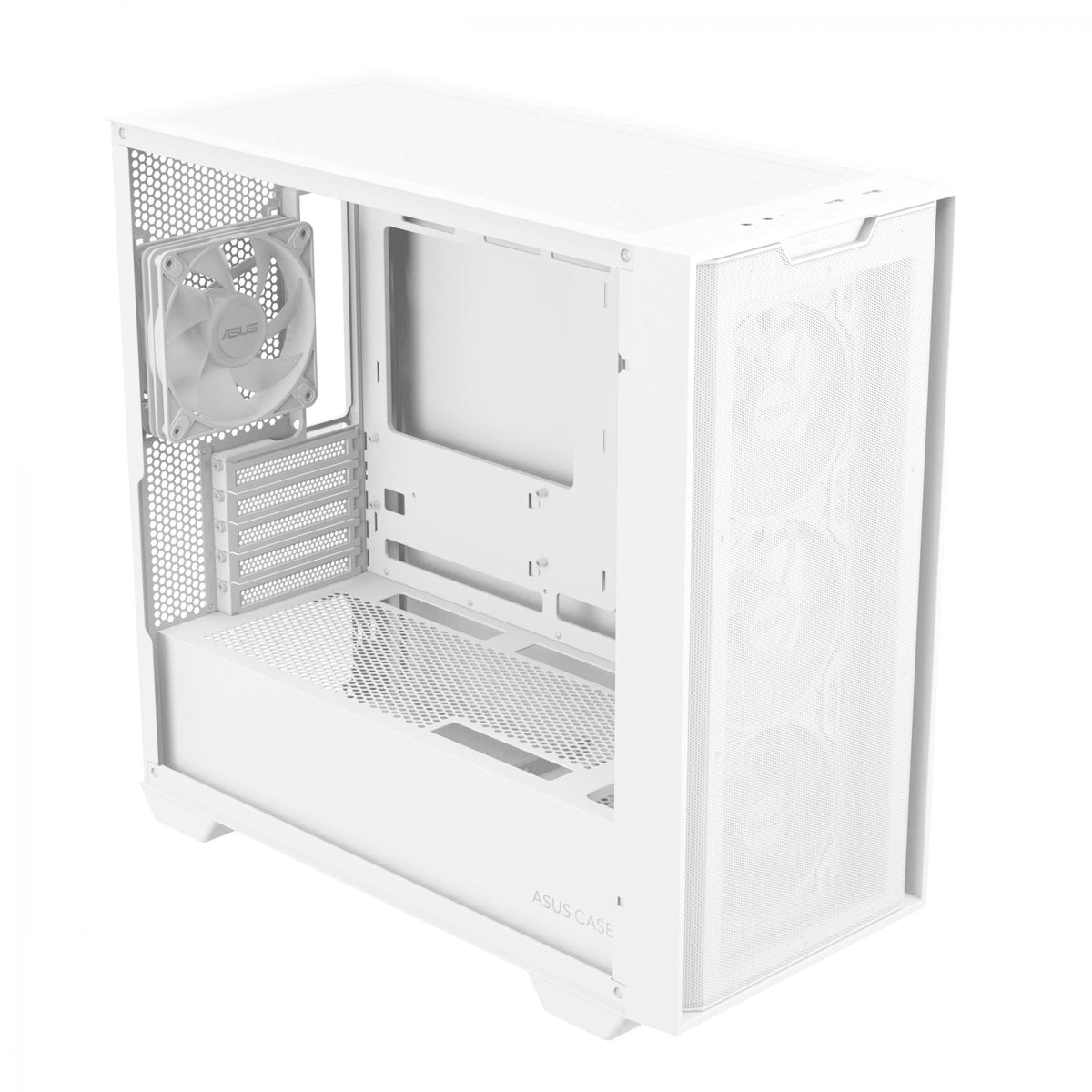 ASUS A21 PLUS mATX Case with 4 Pre-installed ARGB Fans, BTF support - White