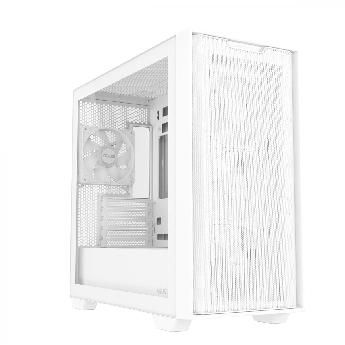 ASUS A21 PLUS mATX Case with 4 Pre-installed ARGB Fans, BTF support - White