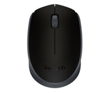 Logitech - M171 RF Wireless Optical 1000DPI Ambidextrous Black