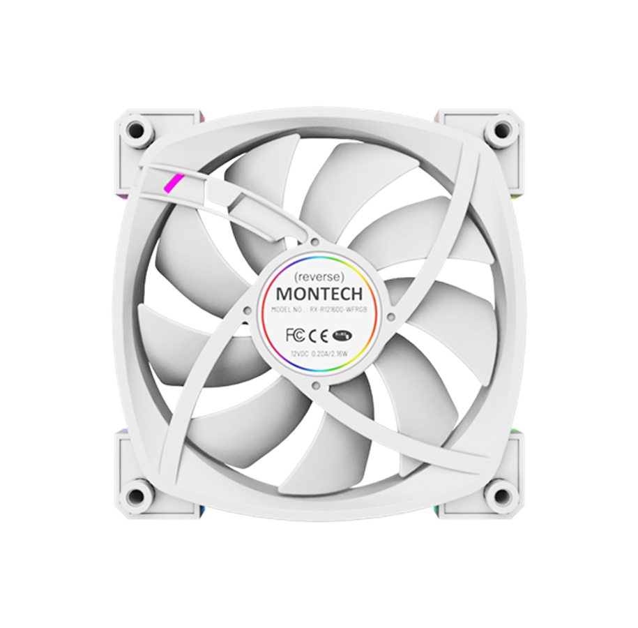 Montech RX120 PWM White - reverse fan