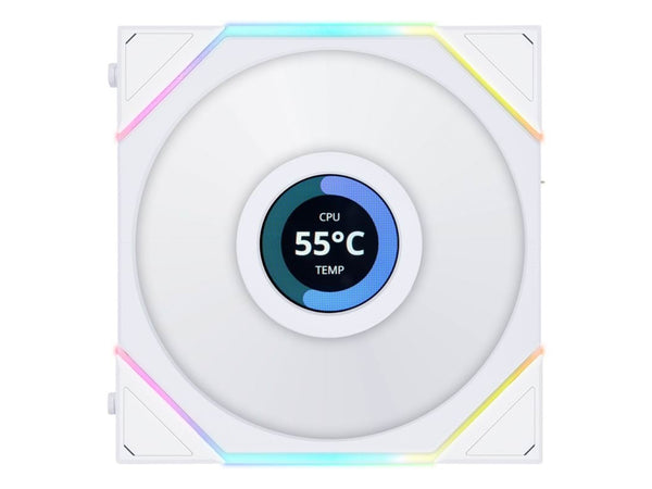 Lian Li UNI FAN TL Wireless LCD Reverse, Hvid - 120