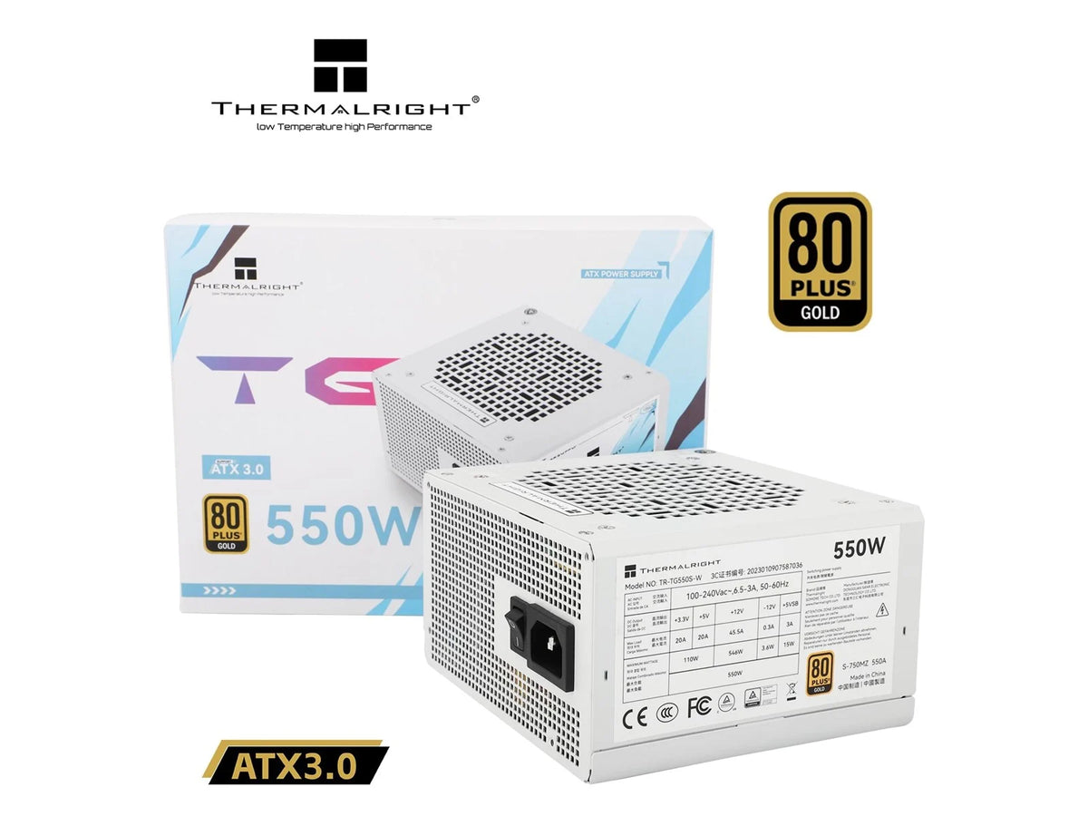 Thermalright TR-TG 550S-W Hvid - PSU, 80+ Gold, 550W, non-modular