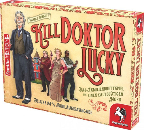 Pegasus Kill Doktor Lucky Brætspil Tysk – Æske set fra siden