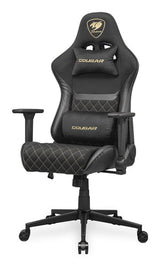 COUGAR Armor One V2 Gold F, PVC/stof, sort gamingstol – produktdetalje