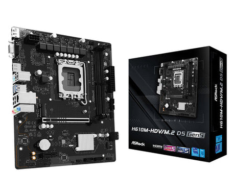 ASRock H610M-HDV/M.2 D5 Gen5 bundkort - produktbillede 1