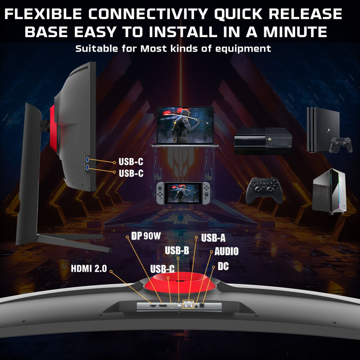 TWISTED MINDS CURVE GAMING MONITOR 49" 5K/2K - 75HZ