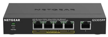 Netgear 5PT POE/POE+ GIGE UNMANAGED SWITCH (GS305PP) Netgear International Limited