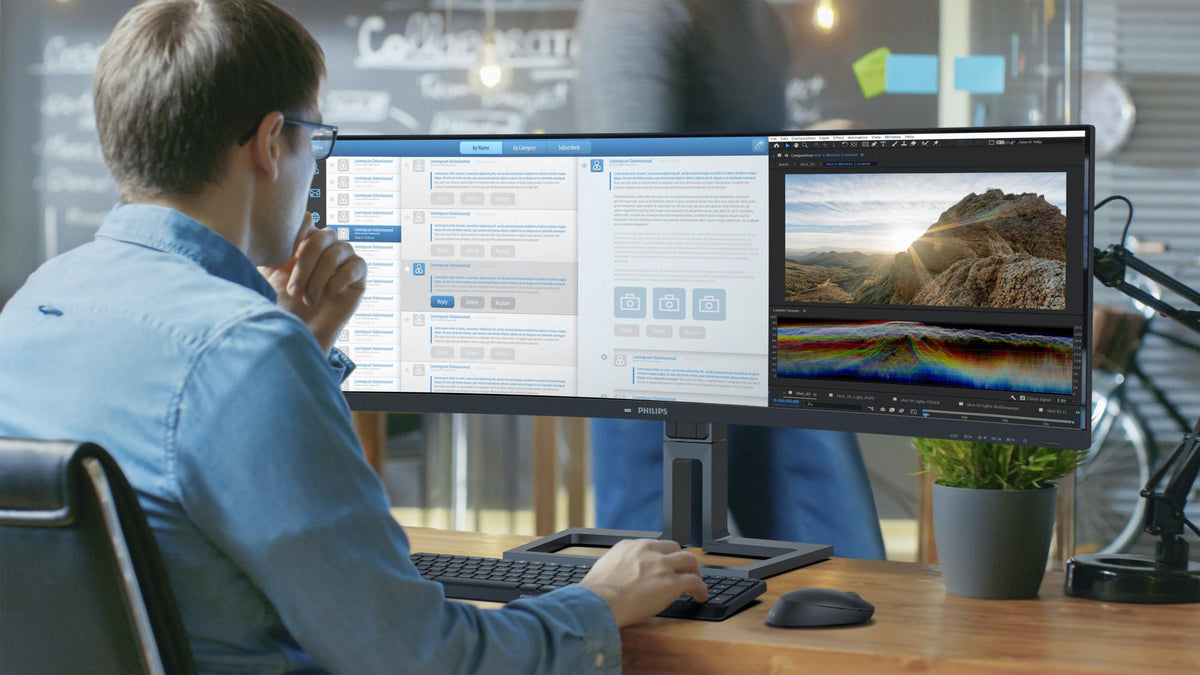 Philips 45B1U6900C 45 5120 x 1440 (UltraWide) HDMI DisplayPort USB-C 75Hz Dockingskærm