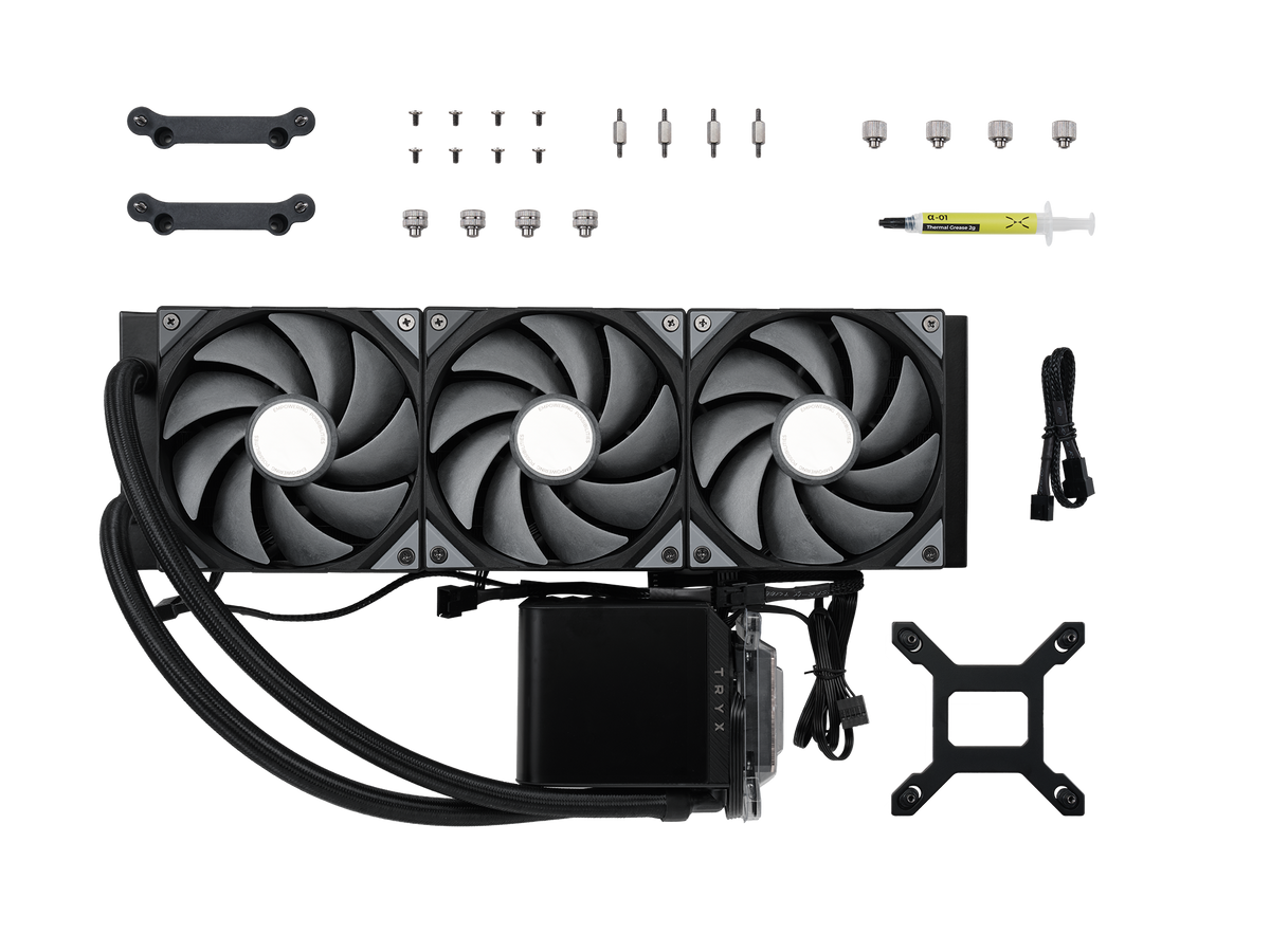 TRYX PANORAMA 360mm AIO Liquid Cooler Sort