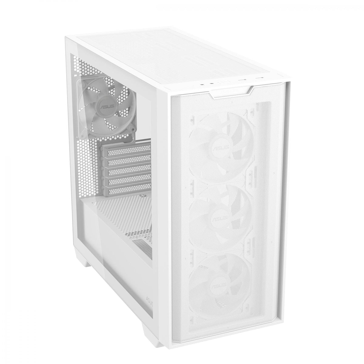 ASUS A21 PLUS mATX Case with 4 Pre-installed ARGB Fans, BTF support - White