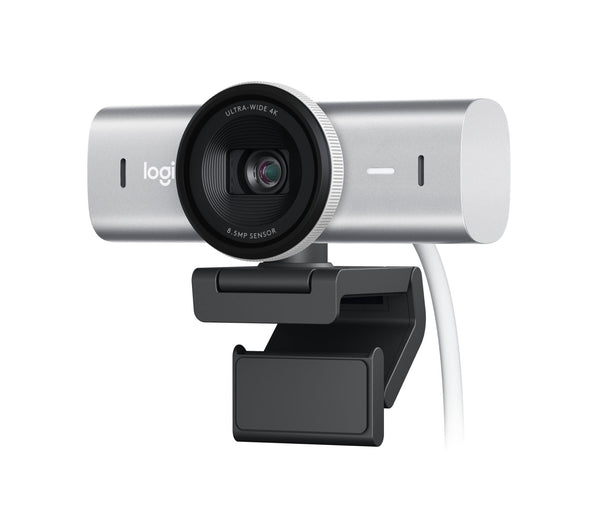 Logitech - MX Brio Ultra HD 4K Collaboration and Streaming Webcam - Pale Grey