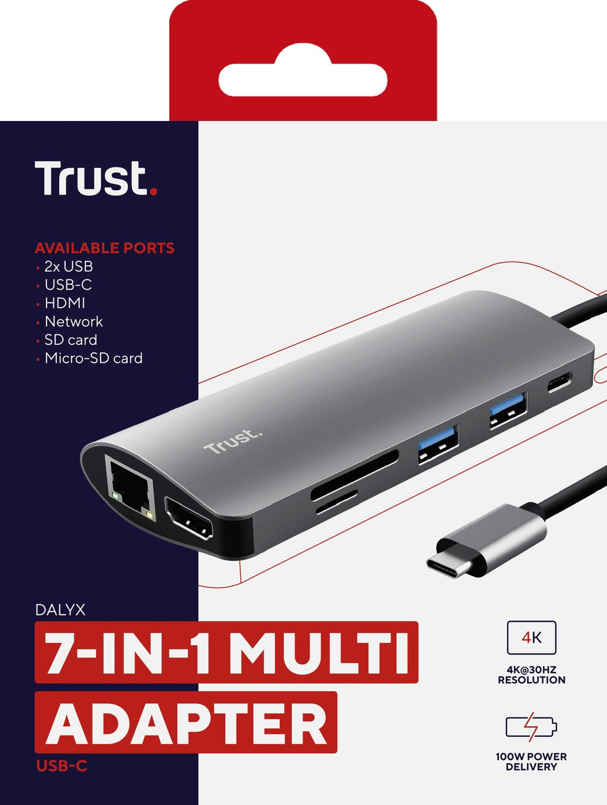 TRUST DALYX 7-IN-1 USB-C ADAPTER