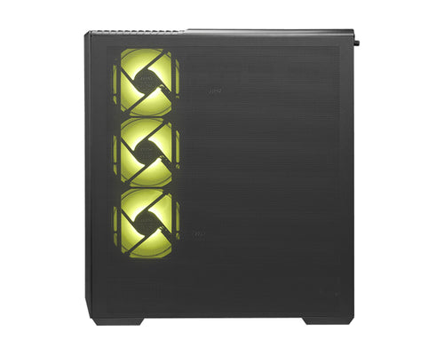 MSI MAG PANO 130R PZ – sort PC-kabinet – glasside og sideblæsere