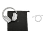 Logitech - Zone Vibe 100 Lightweight Wireless Over Ear Headphones - Noise Canceling Microphone - OFF WHITE
