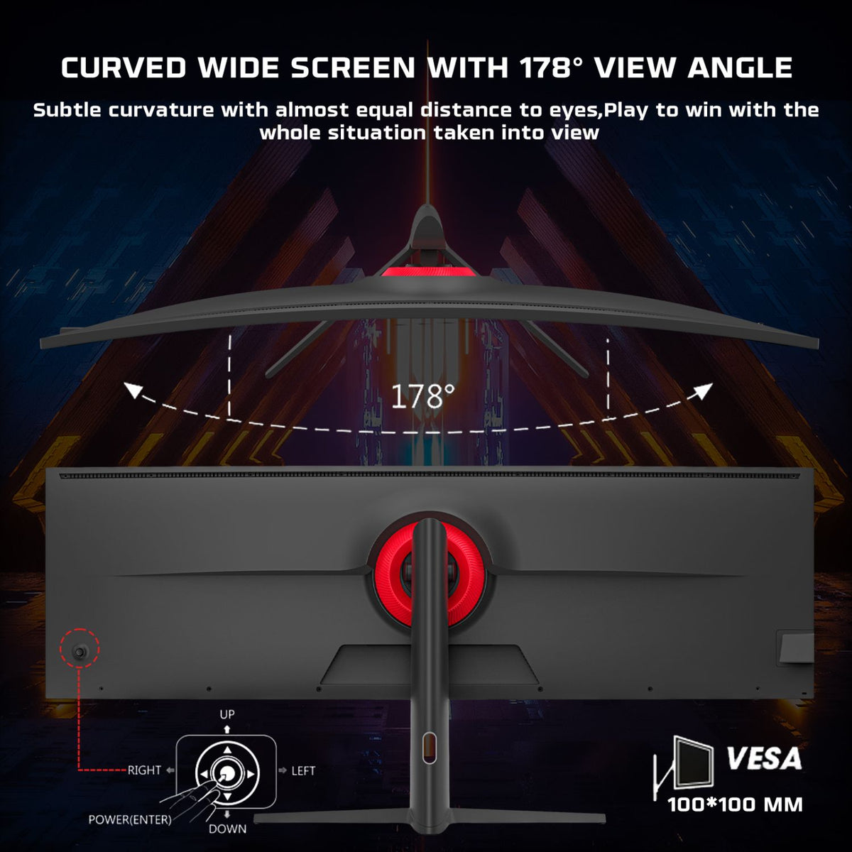 TWISTED MINDS CURVE GAMING MONITOR 49" 5K/2K - 75HZ
