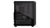 Sort Endorfy ARX 500 Air-PC-kabinet – med monterede PC-komponenter bag glas