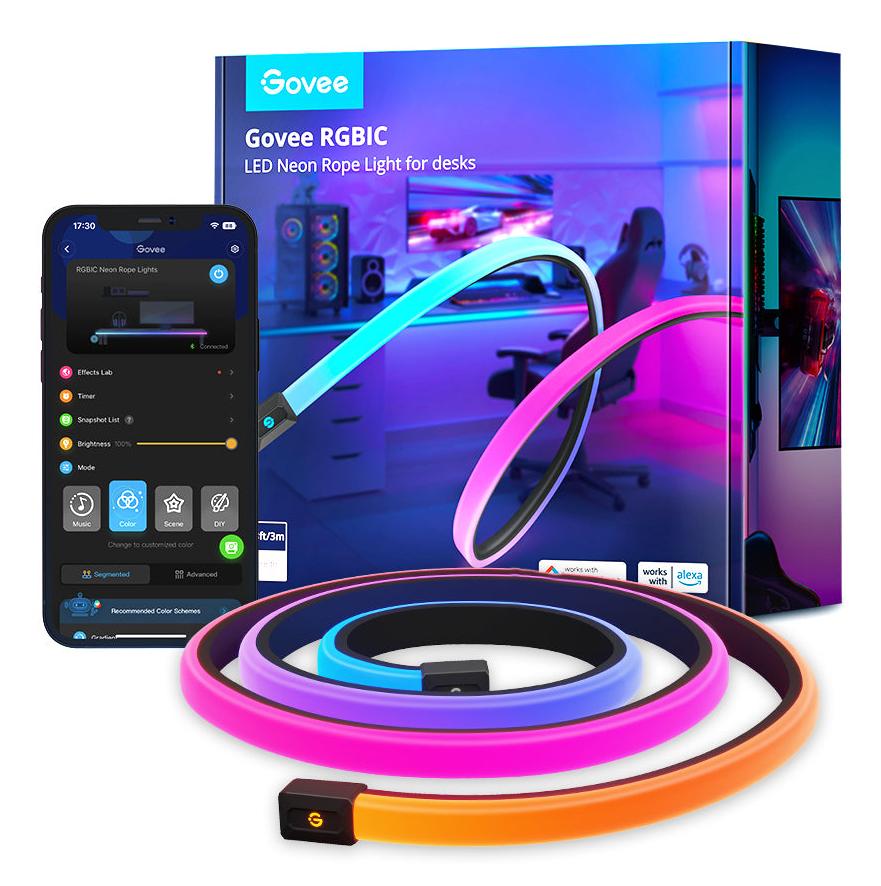 Govee - Neon Gaming Table Light (3m) – Smart RGBIC LED Strip Govee