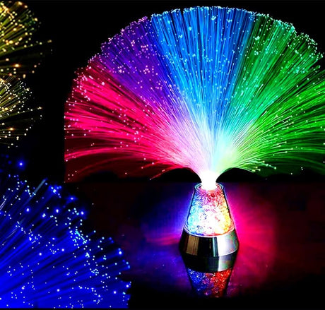 LIGHT-UP Farverige Isflage Fiber Lampe