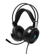 Deltaco - DH110 Stereo Gaming Headset - 50mm drivers - LED - Sort