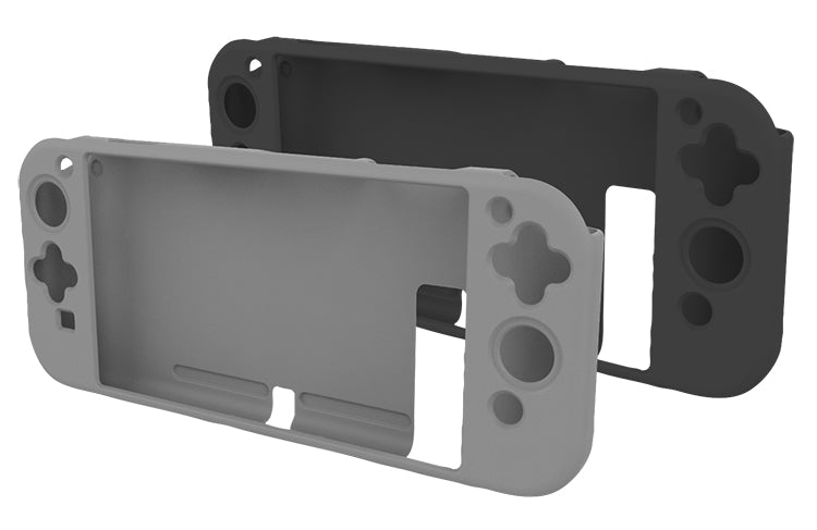 Bigben SWITCHGLOVE – sort silikonecover til Nintendo Switch – cover vist på Nintendo Switch – konsol medfølger ikke