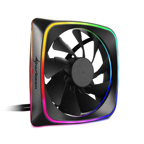 Sharkoon RGB SHARK Lights kabinetblæser – 120 mm, 3-pin