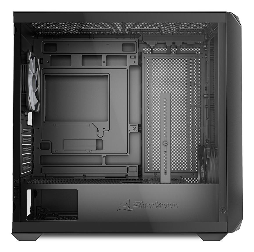 Sharkoon MK2 RGB Black Mesh Front Tempered Glass 4x 120mm ARGB PWM Fans USB-C BTF Micro-ATX Gaming PC Case Sharkoon