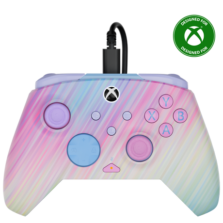 Turtle Beach Rematch Advanced Cotton Candy – Xbox/PC – Front med kabel