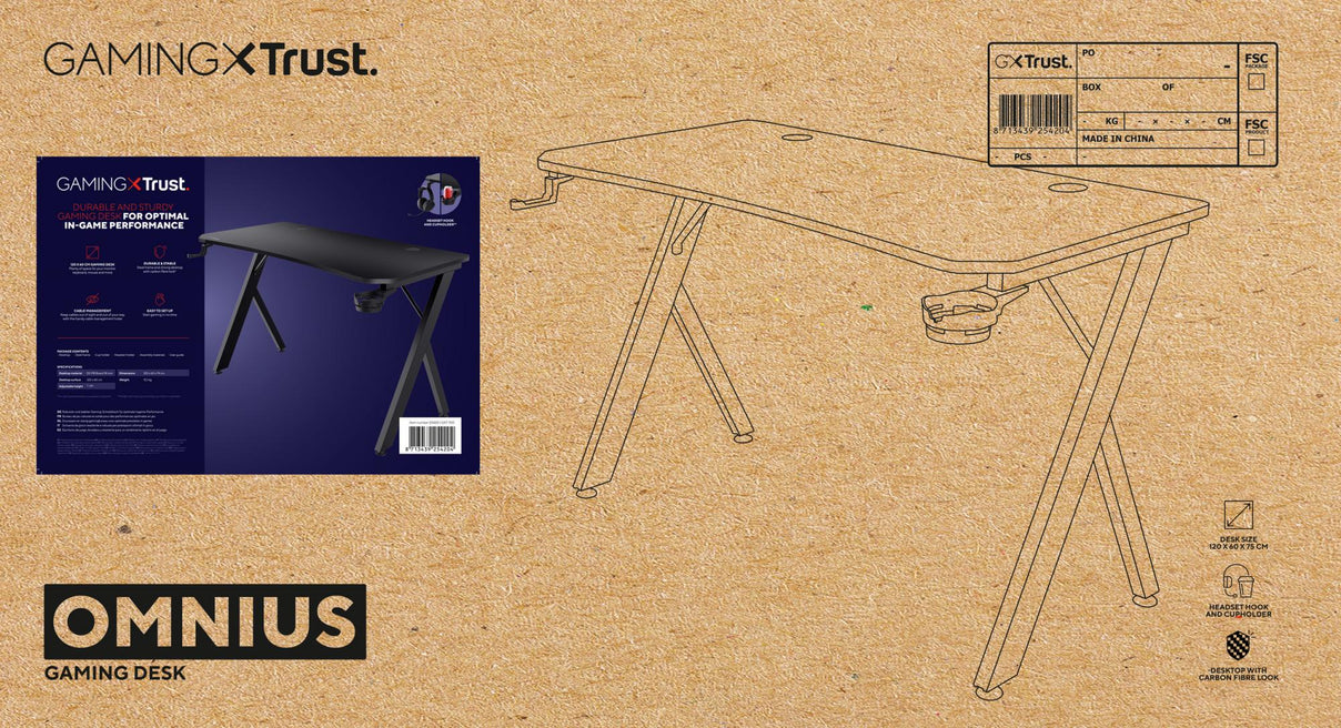 TRUST GXT710 LUMINUS PRO RGB DESK TRUST
