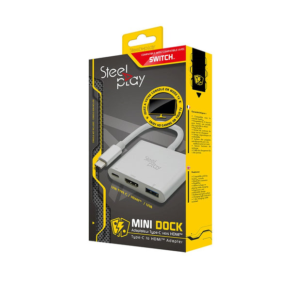 Steelplay Mini Dock – USB-C til HDMI til Switch og Mac