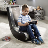 XRocker - Geo Camo Kids Gaming Chair - Grey X-Rocker