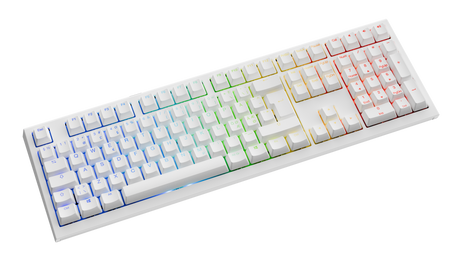 Ducky One X - White Nordic - Fullsize 100% - Ducky Inductive Switch (analog) Tri-Mode (Trådløs, BT, Cord)
