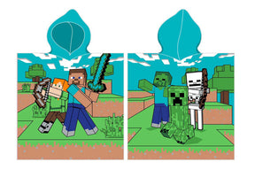 Minecraft Badehåndklæde Poncho - Engen - 50 x 115 cm