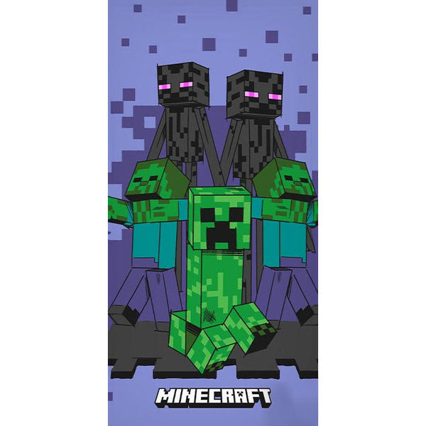 Minecraft Lila badhandduk 70x140cm